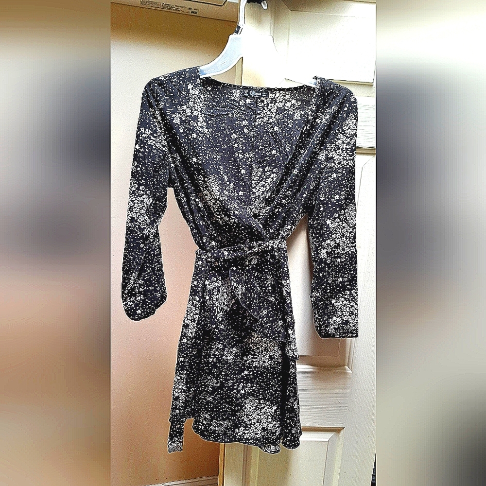 Black and White Floral Dress